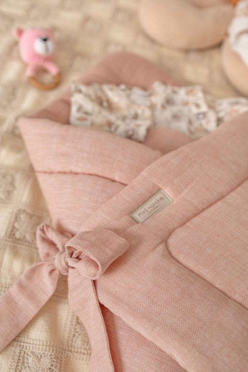 Premium Herringbone Linen Baby Essentials