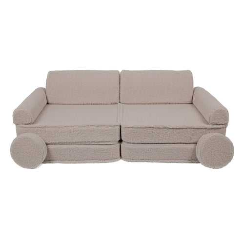 Large Kids Modular Sofa – Bearly Teddy Light Grey | MeowBaby
