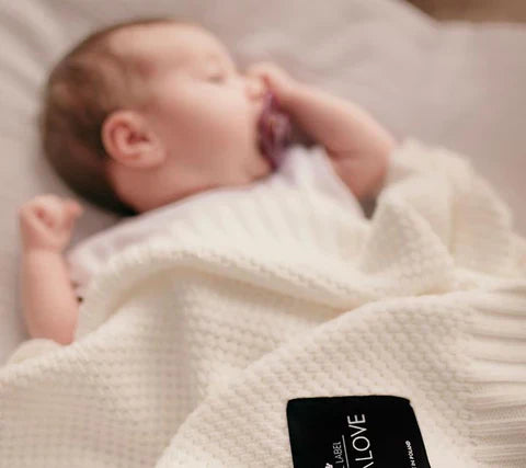 Lullalove Bamboo Baby Blanket - Macaroon Knit
