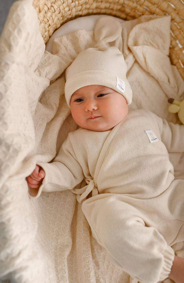 Baby Wrap Romper – Natural (0-12m)