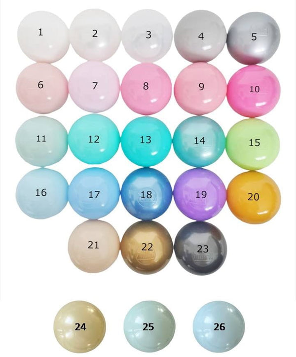 Additional Ball Pit Balls – 50 Balls (7 cm) – Custom Colour Mix