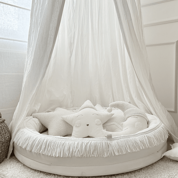 Boho Twist Junior Nest & Playmat – White | PRE-ORDER