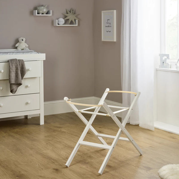 Self Assembly Wooden Folding Moses Basket Stand for Clair De Lune Moses baskets (2 colours)