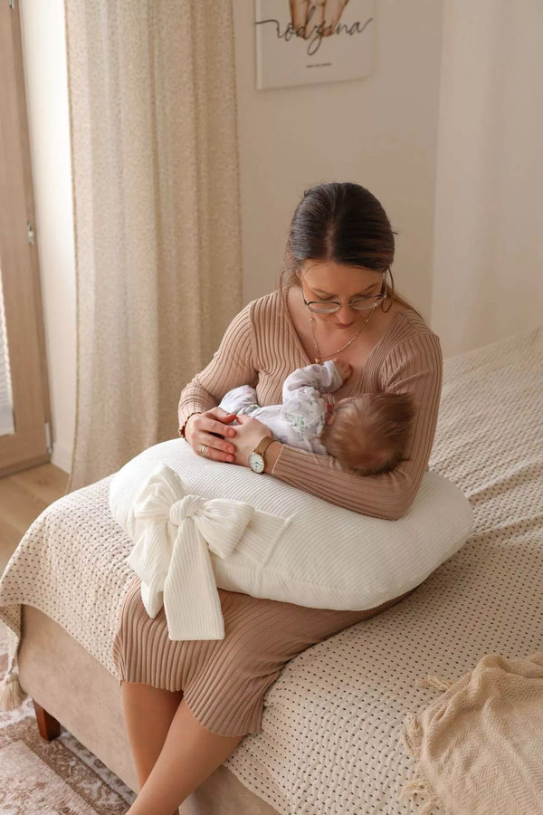Corduroy Velvet Nursing Pillow - Cream