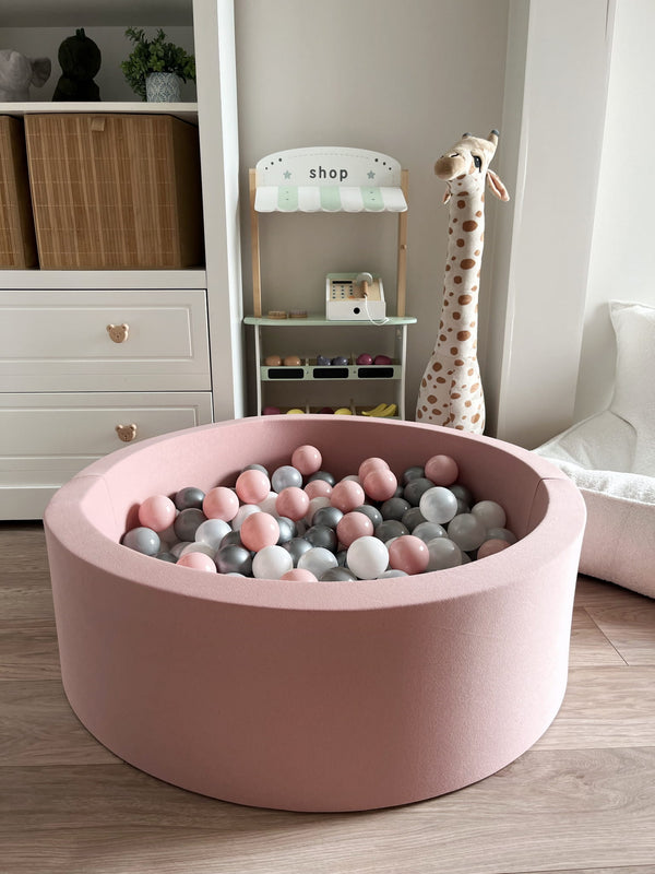 Premium Cotton Play Ball Pit - Powder Pink