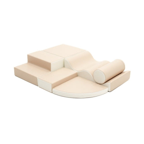 Soft Play 6 Foam Block Set for Toddlers - Explorer - Beige