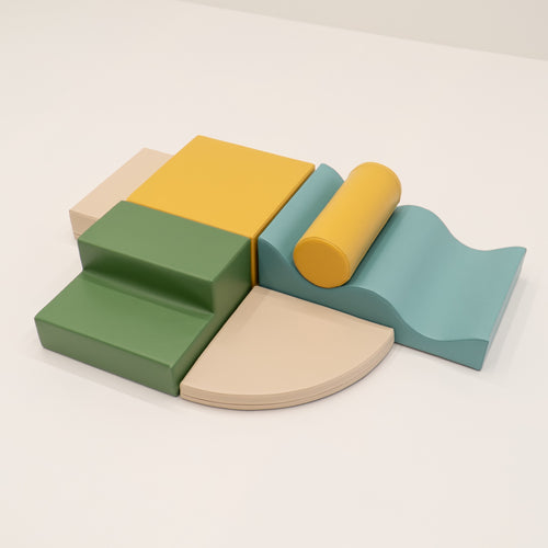 Soft Play 6 Foam Block Set for Toddlers - Explorer - Pastel Turquoise