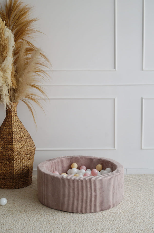Premium Corduroy Play Ball Pit - Dirty Pink