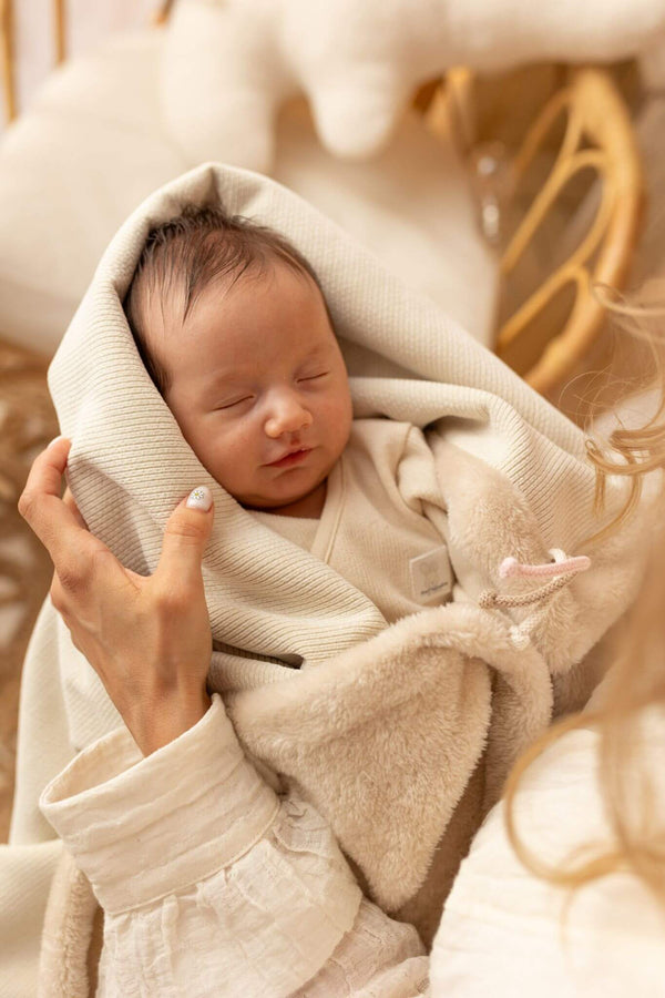Double-Sided Baby Blanket with Soft Fur