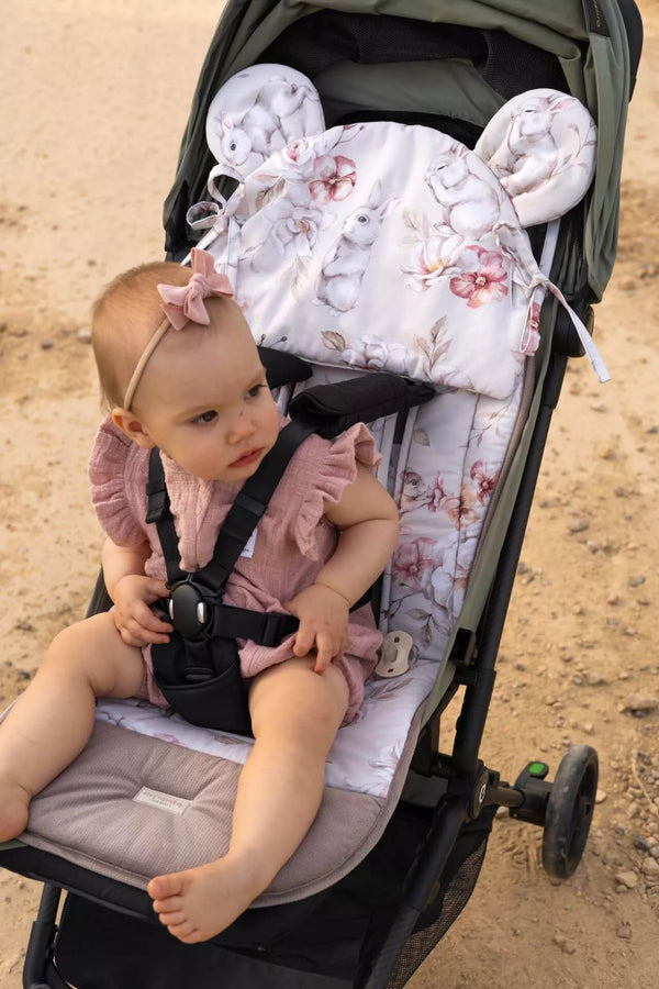 Universal Stroller Liner & Pillow Set - Pastel Meadow
