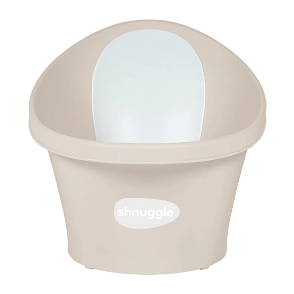 Shnuggle Newborn Baby Bath with Plug - Taupe