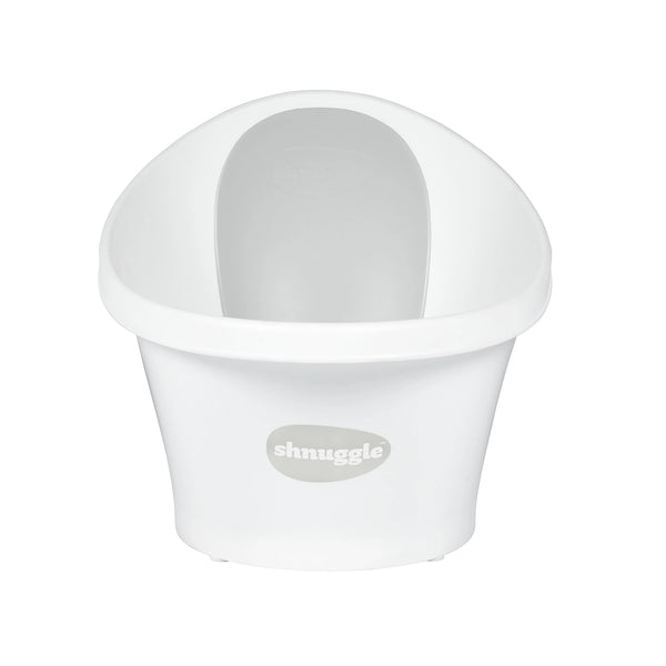 Shnuggle Newborn Baby Bath with Plug - White