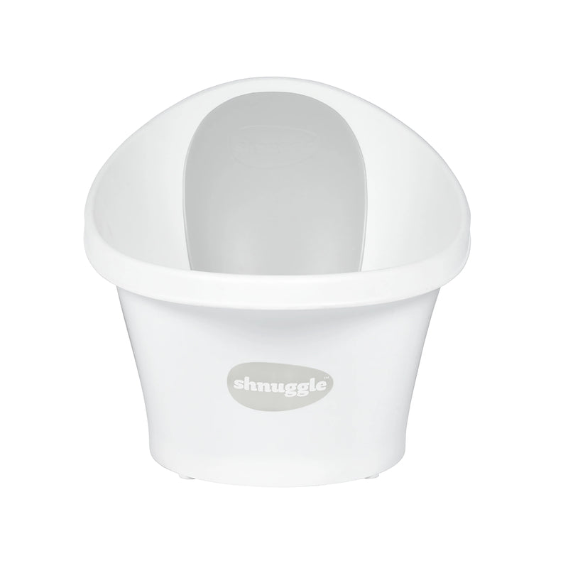 Shnuggle Newborn Baby Bath with Plug - White